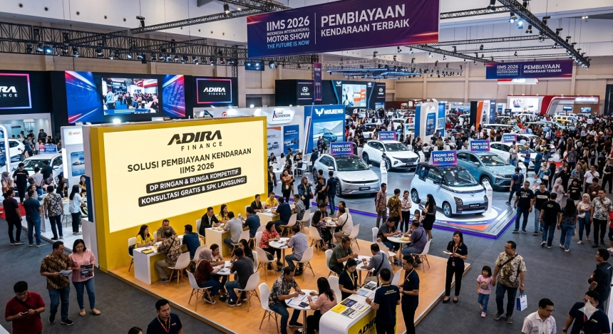 Suasana pameran pembiayaan kendaraan IIMS 2026