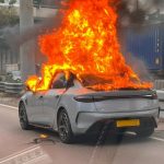 Insiden BYD Seal terbakar di jalan raya Hong Kong.